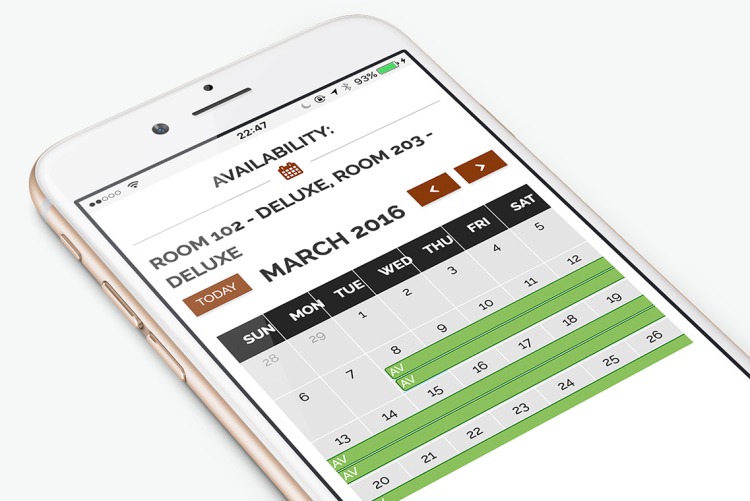 Easy to check room availability using a Calendar