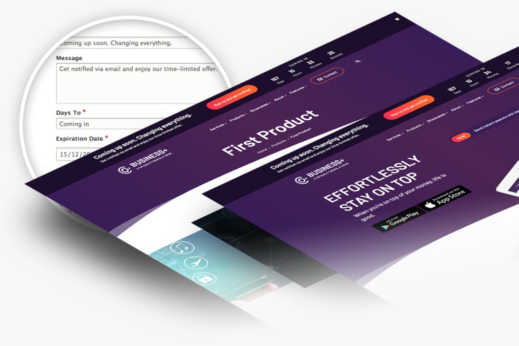 Μake impressive announcements with the Countdown Block Module, in Business+ for Drupal 10