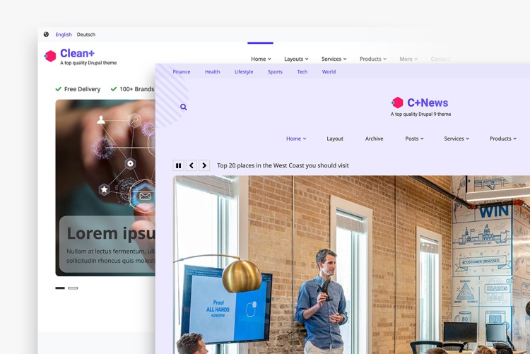 Two themes of the Clean+ family at the price of one