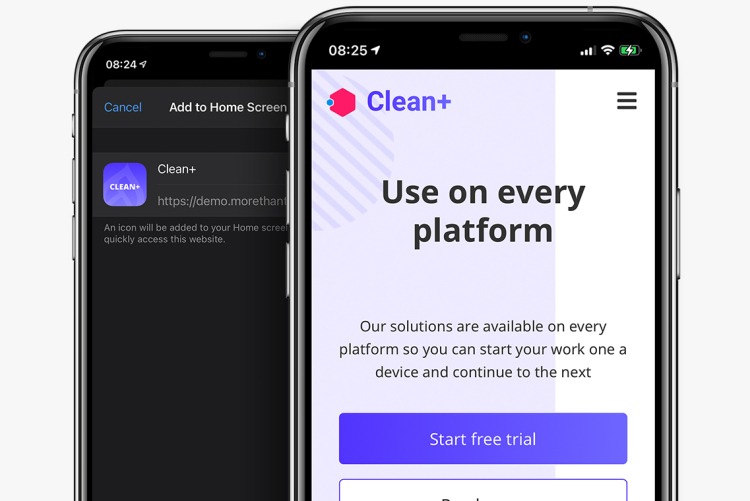 Clean+ for Drupal 10 also comes as a Progressive Web Application
