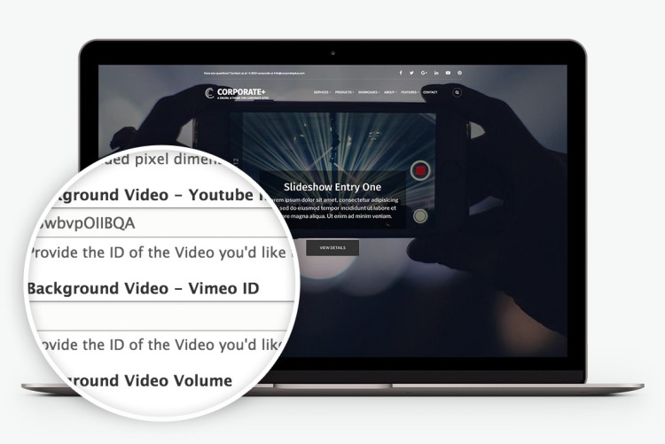 Support for video. On the slideshow. In internal pages. Everywhere.