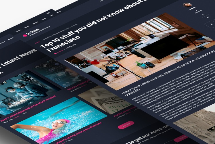 Save time & effort thanks to the special Content Types in Dark+ News for Drupal 10