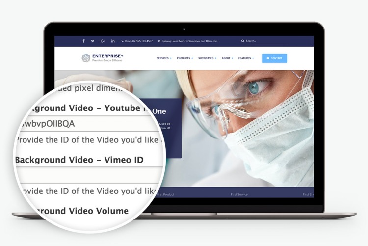 Support for slideshow video and bundled with a reusable Video Gallery Custom Block type