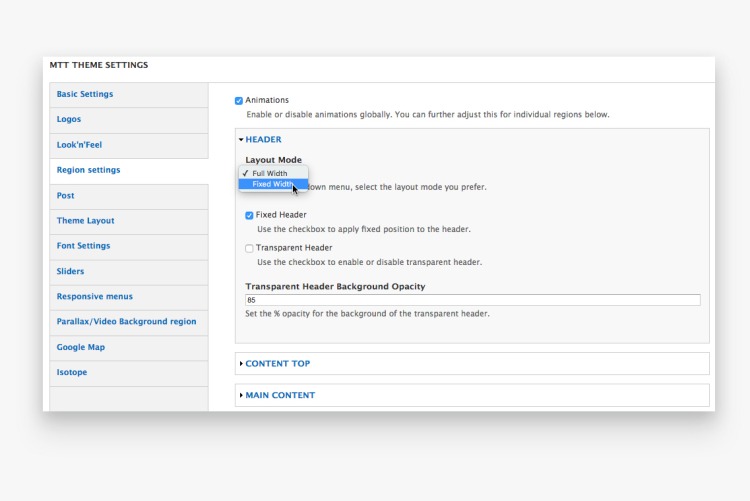 200+ theme settings to customize your site in Elegant+ for Drupal 10