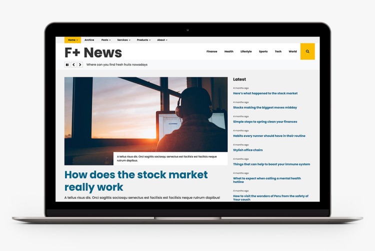 Flashy+ News extends beyond the 1140px grid when your visitors use wide screen monitors