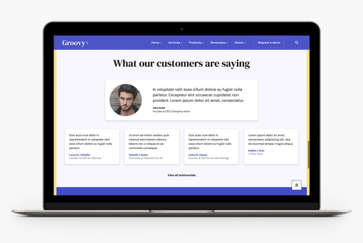 Groovy+ extends beyond the 1140px grid when your visitors use wide screen monitors