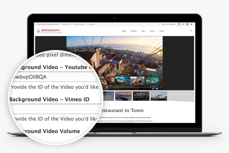 Support for video sliders and video galleries. Everywhere.