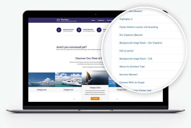 Reusable custom block types to help build lots of pages in Tourism+ for Drupal 10